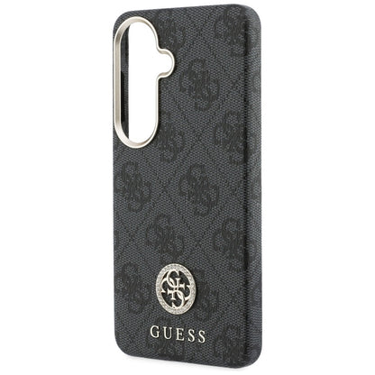 Guess 4G Rhinestone Round Logo MagSafe Case for Samsung Galaxy S26 - Black_5