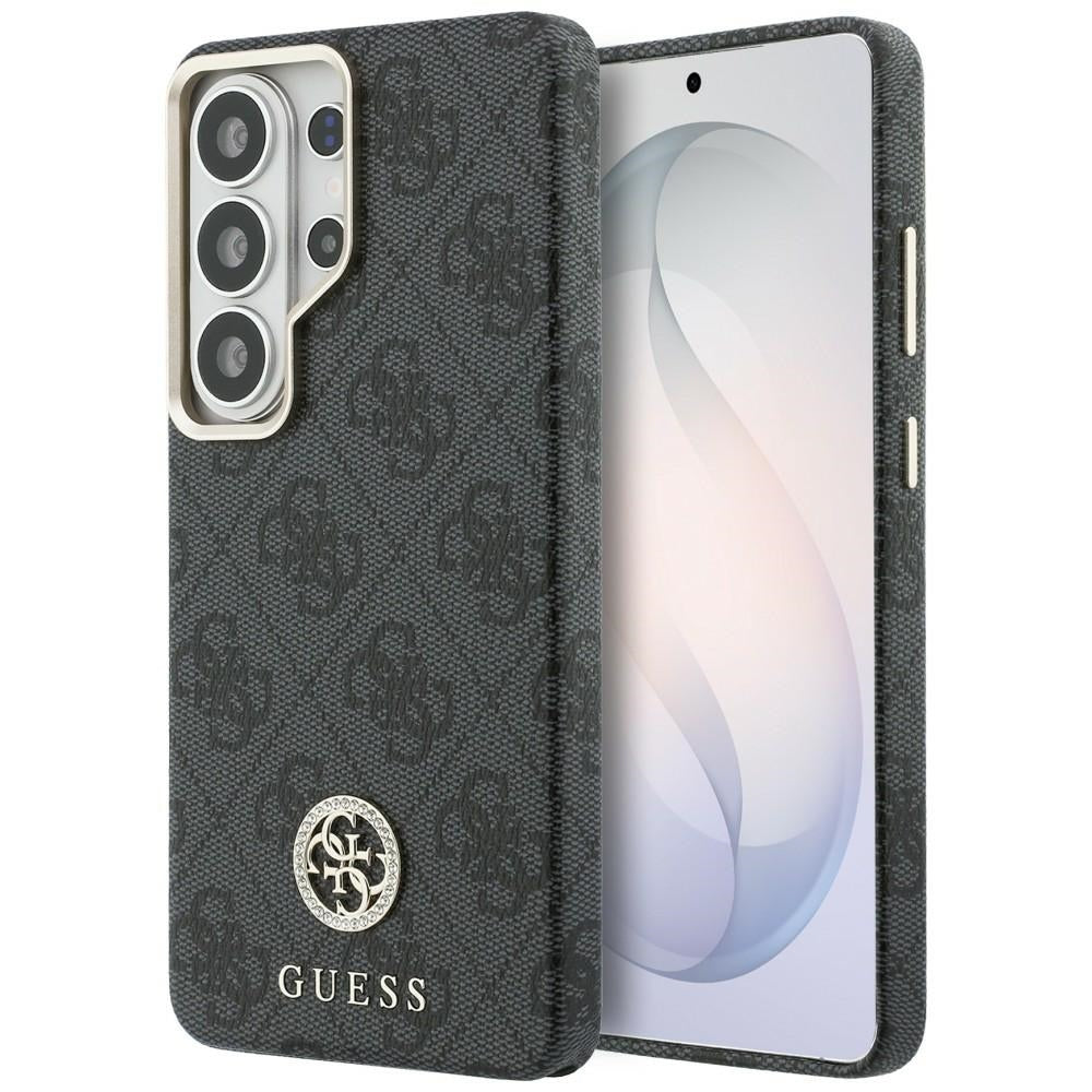 Guess 4G Rhinestone Round Logo MagSafe Case for Samsung Galaxy S26 Ultra - Black_0