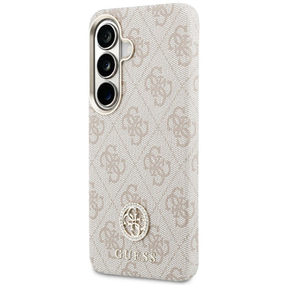 Guess 4G Rhinestone Round Logo MagSafe Case for Samsung Galaxy S26 - Pink_1