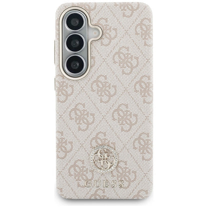 Guess 4G Rhinestone Round Logo MagSafe Case for Samsung Galaxy S26 - Pink_2