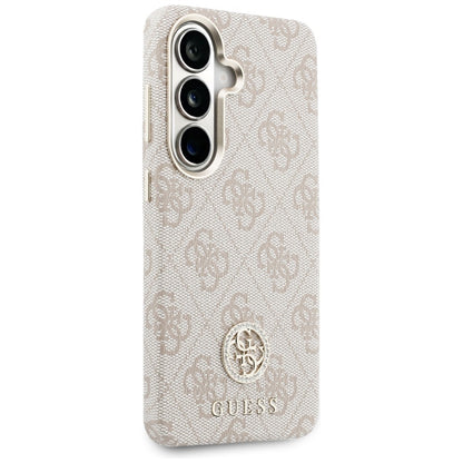 Guess 4G Rhinestone Round Logo MagSafe Case for Samsung Galaxy S26 - Pink_3