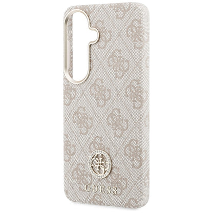 Guess 4G Rhinestone Round Logo MagSafe Case for Samsung Galaxy S26 - Pink_5