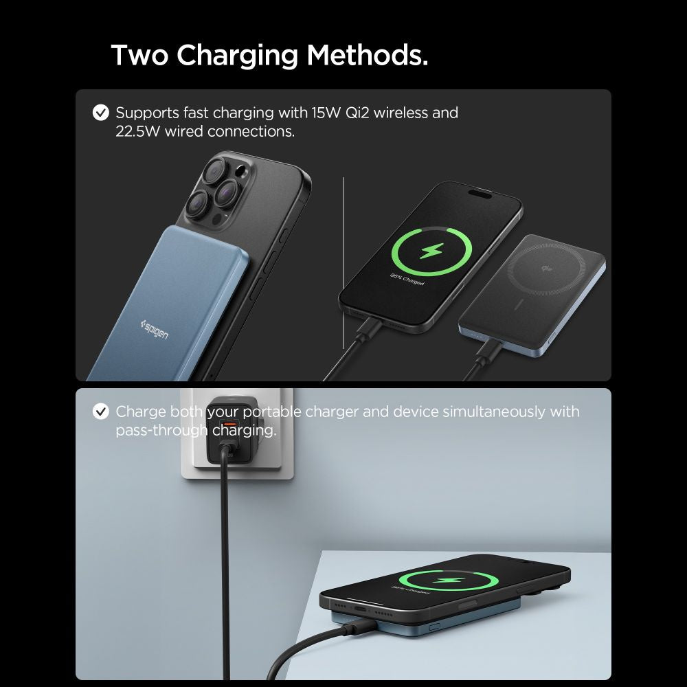 Spigen EA2205MQ Essential MagSafe 5000MAH 22.5W QI2 Power Bank - Navy Blue_7