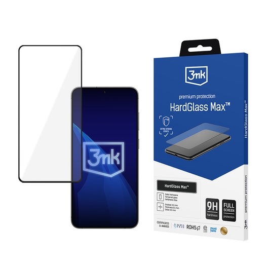 Reinforced full-screen tempered glass 3mk HardGlass Max Black for Samsung Galaxy S24+_0