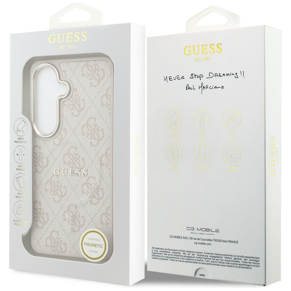 Guess 4G Embossed Ring MagSafe Case for Samsung Galaxy S26+ - pink_7
