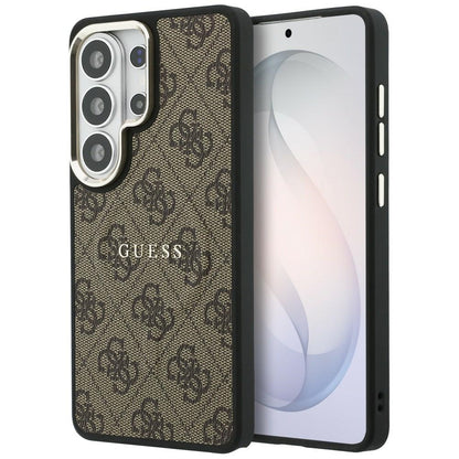 Etui Guess 4G Embossed Ring MagSafe na Samsung Galaxy S26 Ultra - brązowe_0