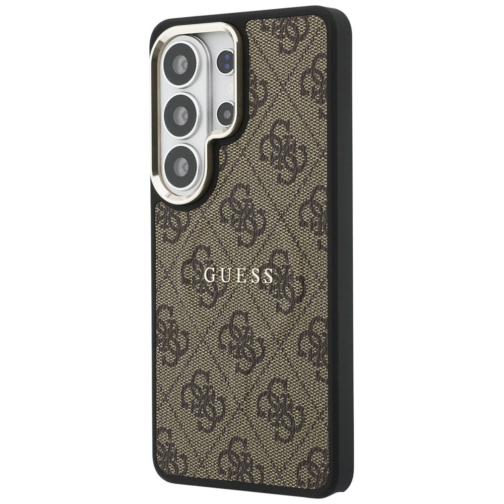 Etui Guess 4G Embossed Ring MagSafe na Samsung Galaxy S26 Ultra - brązowe_1