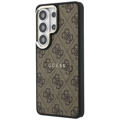 Etui Guess 4G Embossed Ring MagSafe na Samsung Galaxy S26 Ultra - brązowe_1