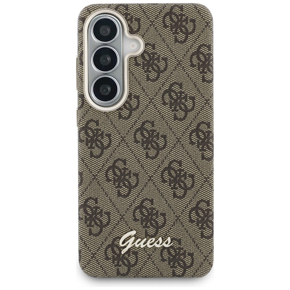 Etui Guess 4G Script MagSafe na Samsung Galaxy S26 - brązowe_2