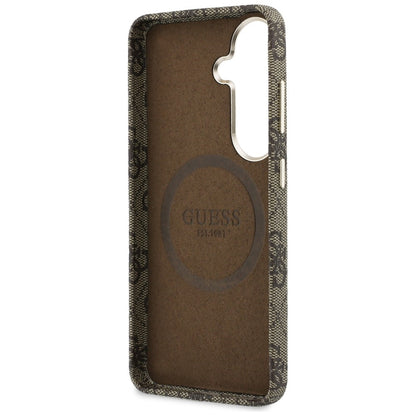 Etui Guess 4G Script MagSafe na Samsung Galaxy S26 - brązowe_6