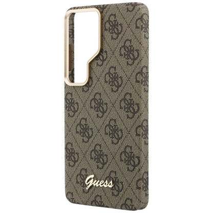 Etui Guess 4G Script MagSafe na Samsung Galaxy S26 Ultra - brązowe_5