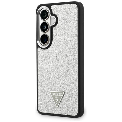 Etui Guess Fixed Glitter Triangle MagSafe na Samsung Galaxy S26 - srebrne_1