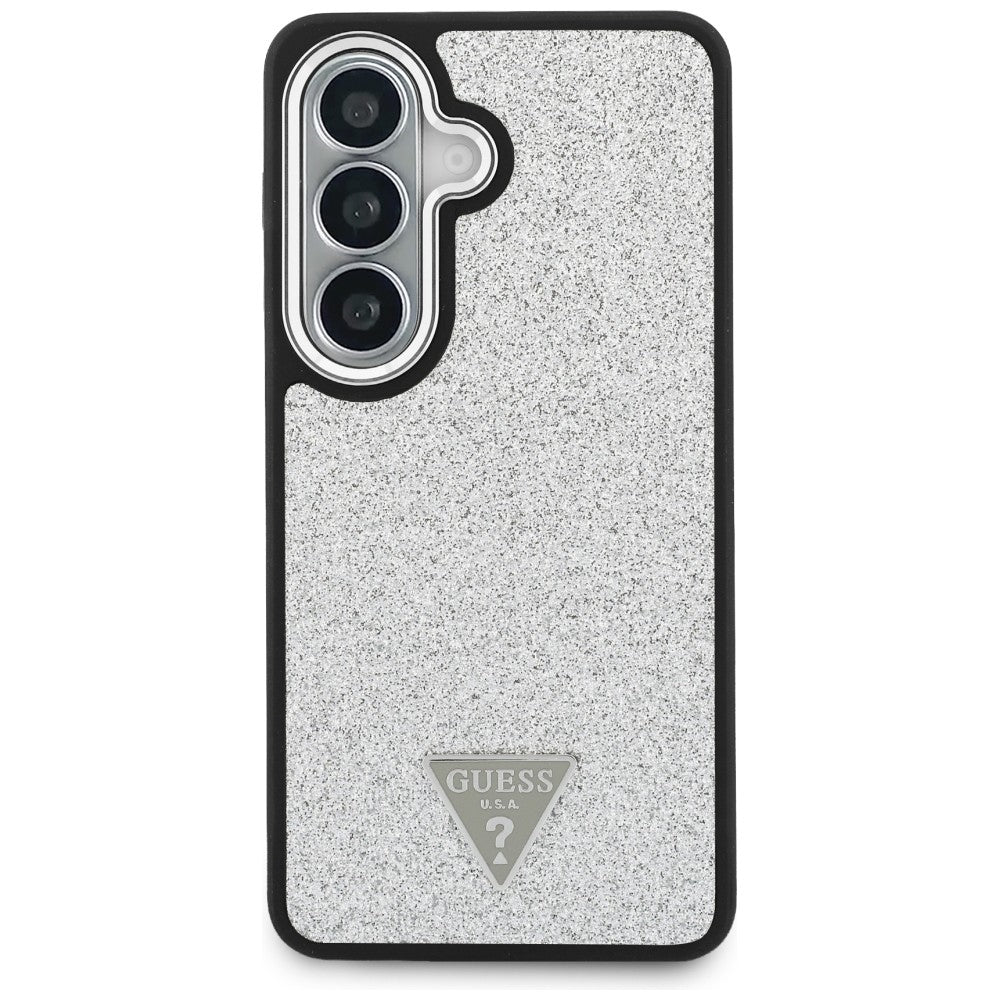 Etui Guess Fixed Glitter Triangle MagSafe na Samsung Galaxy S26 - srebrne_2