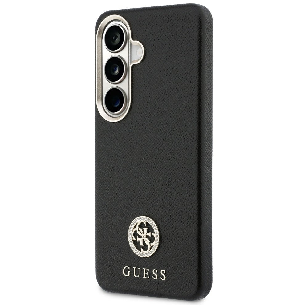 Etui Guess Rhinestone Round Logo MagSafe na Samsung Galaxy S26 - czarne_1