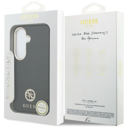 Etui Guess Rhinestone Round Logo MagSafe na Samsung Galaxy S26 - czarne_7