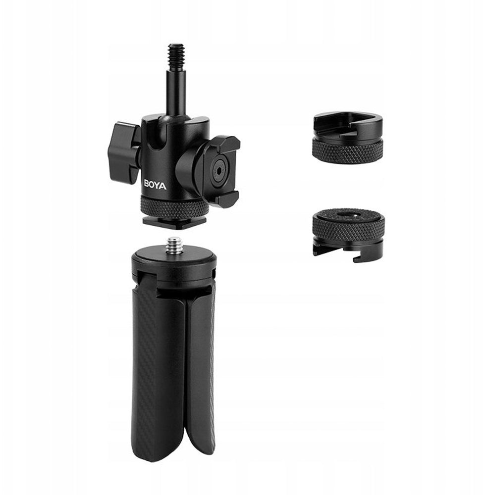 BOYA Desktop Stand 01 1/4" tripod for microphone and camera - black_3