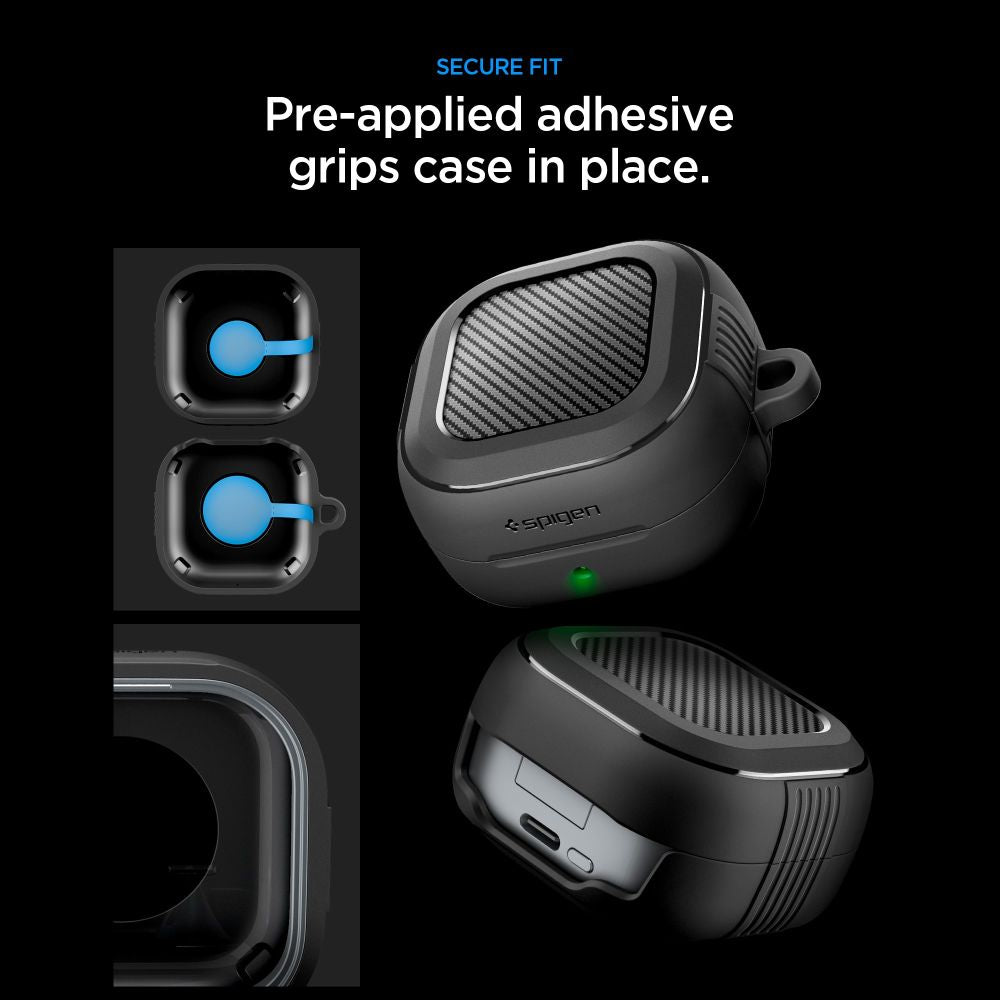 Rugged Armor Case Spigen for Samsung Galaxy Buds4 / Buds4 Pro, Matte Black ACS11200_8