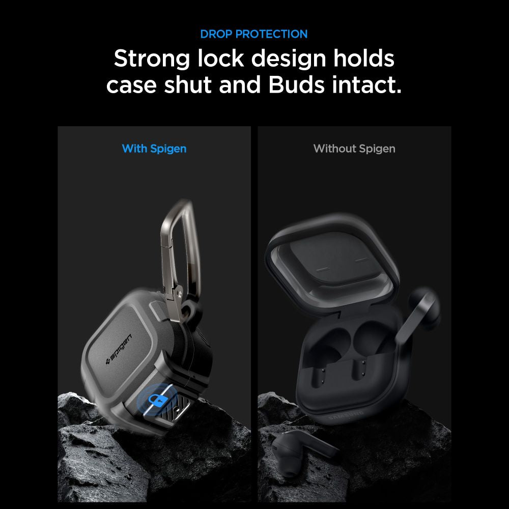 Lock Fit Case Spigen for Samsung Galaxy Buds4 / Buds4 Pro, Matte Black ACS11202_9