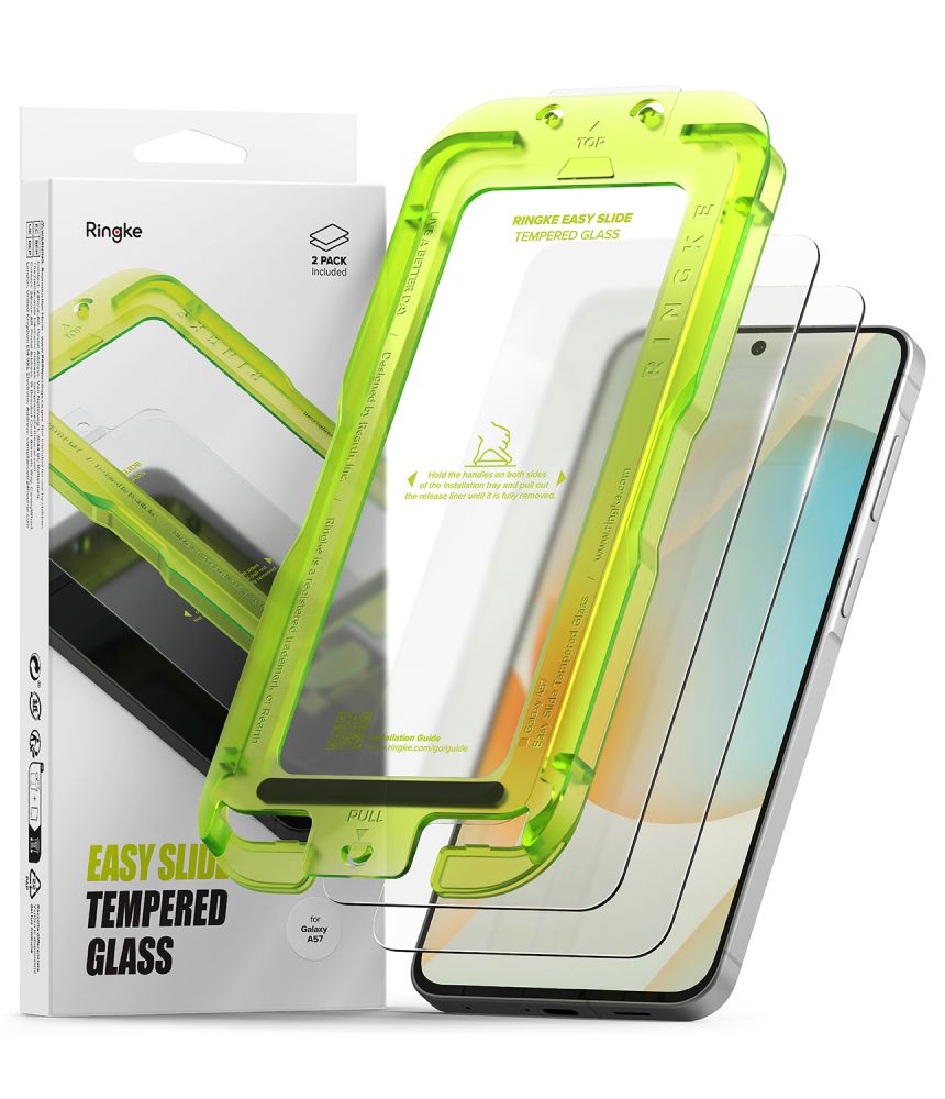 Ringke Easy Slide 2-pack Tempered Glass for Samsung Galaxy A57 5G_0