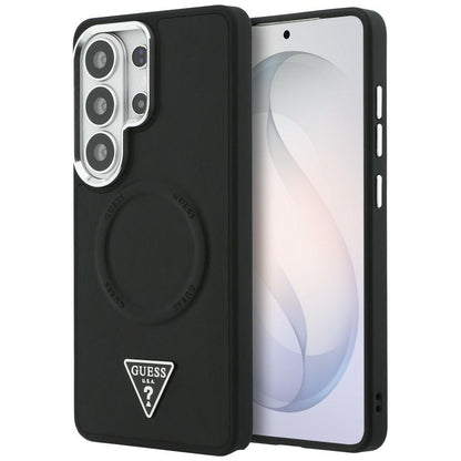 Guess Embossed Ring Triangle Logo MagSafe Case for Samsung Galaxy S26 Ultra - Black_0