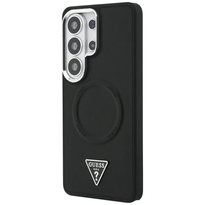 Guess Embossed Ring Triangle Logo MagSafe Case for Samsung Galaxy S26 Ultra - Black_1