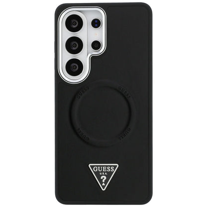 Guess Embossed Ring Triangle Logo MagSafe Case for Samsung Galaxy S26 Ultra - Black_2