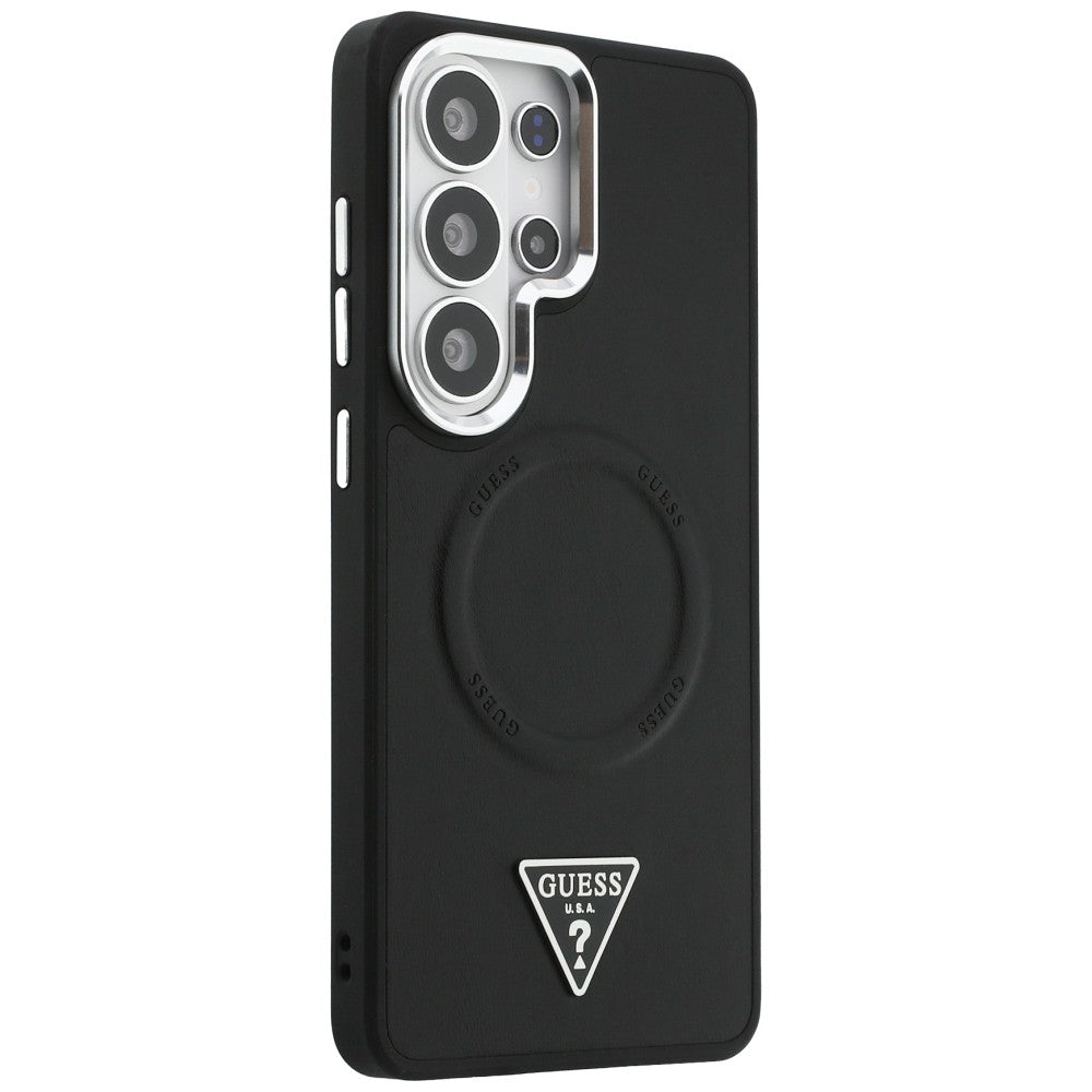 Guess Embossed Ring Triangle Logo MagSafe Case for Samsung Galaxy S26 Ultra - Black_3