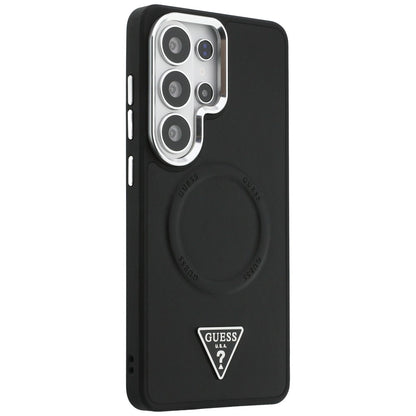 Guess Embossed Ring Triangle Logo MagSafe Case for Samsung Galaxy S26 Ultra - Black_3