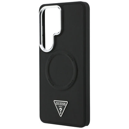 Guess Embossed Ring Triangle Logo MagSafe Case for Samsung Galaxy S26 Ultra - Black_5