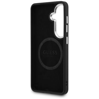 Guess Fixed Glitter Triangle MagSafe case for Samsung Galaxy S26+ - black_6