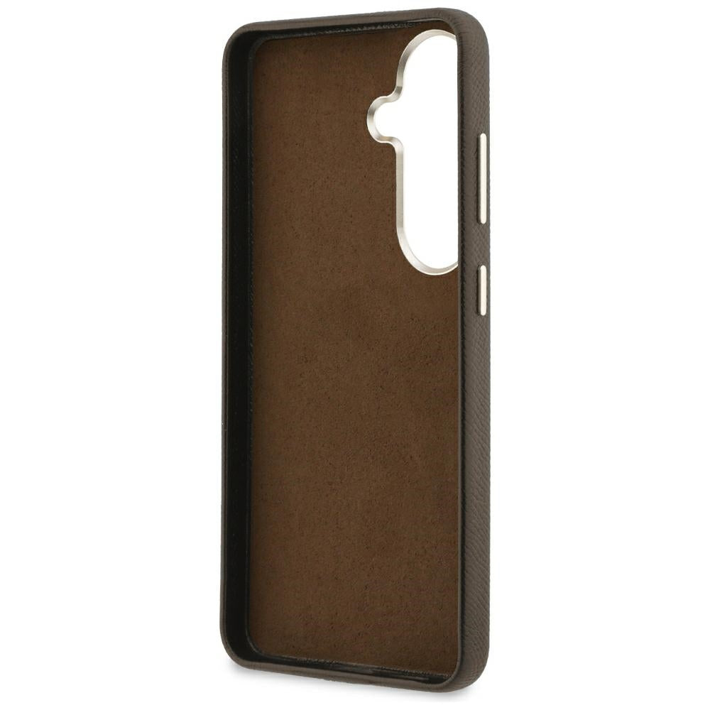 Guess Grained Big 4G Metal Logo Case for Samsung Galaxy S26+ - Brown_6