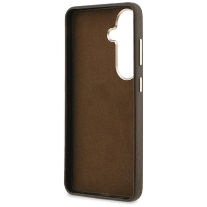 Guess Grained Big 4G Metal Logo Case for Samsung Galaxy S26+ - Brown_6