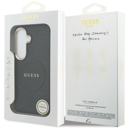 Guess Saffiano Peony Embossed Ring MagSafe case for Samsung Galaxy S26 - black_7