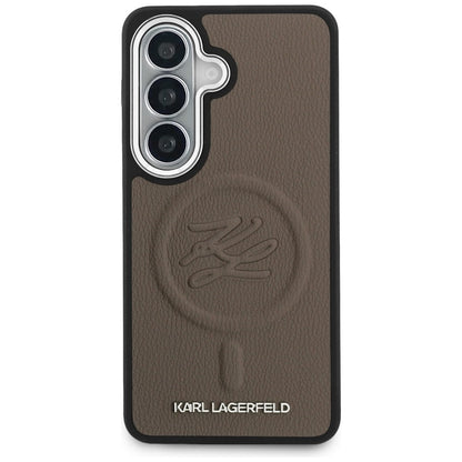 Karl Lagerfeld Embossed Ring Initials MagSafe Case for Samsung Galaxy S26 - Brown_2