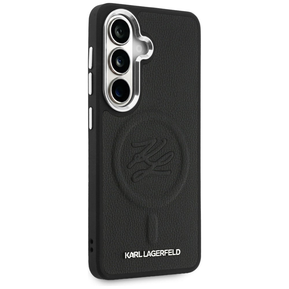 Karl Lagerfeld Embossed Ring Initials MagSafe Case for Samsung Galaxy S26 - Black_3