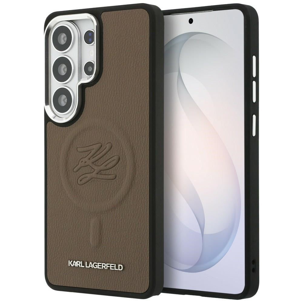Karl Lagerfeld Embossed Ring Initials MagSafe Case for Samsung Galaxy S26 Ultra - Brown_0