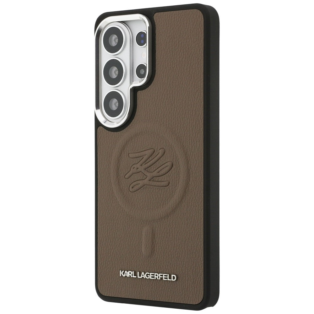 Karl Lagerfeld Embossed Ring Initials MagSafe Case for Samsung Galaxy S26 Ultra - Brown_1