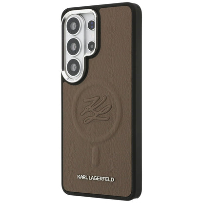 Karl Lagerfeld Embossed Ring Initials MagSafe Case for Samsung Galaxy S26 Ultra - Brown_1