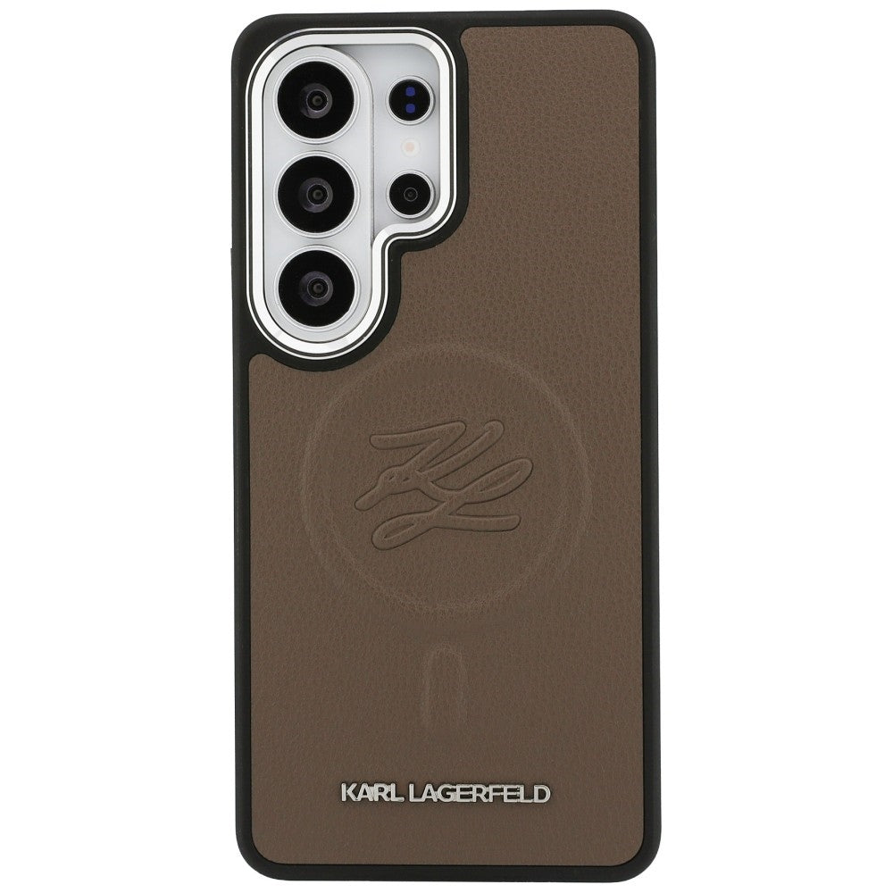 Karl Lagerfeld Embossed Ring Initials MagSafe Case for Samsung Galaxy S26 Ultra - Brown_2