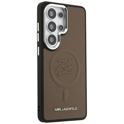 Karl Lagerfeld Embossed Ring Initials MagSafe Case for Samsung Galaxy S26 Ultra - Brown_3