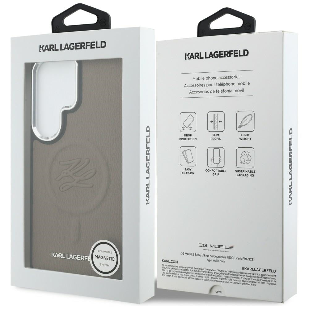 Karl Lagerfeld Embossed Ring Initials MagSafe Case for Samsung Galaxy S26 Ultra - Brown_7