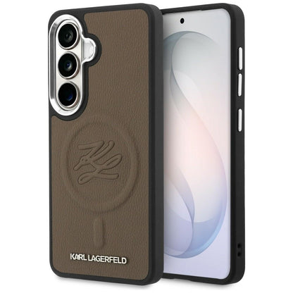 Karl Lagerfeld Embossed Ring Initials MagSafe Case for Samsung Galaxy S26+ - Brown_0