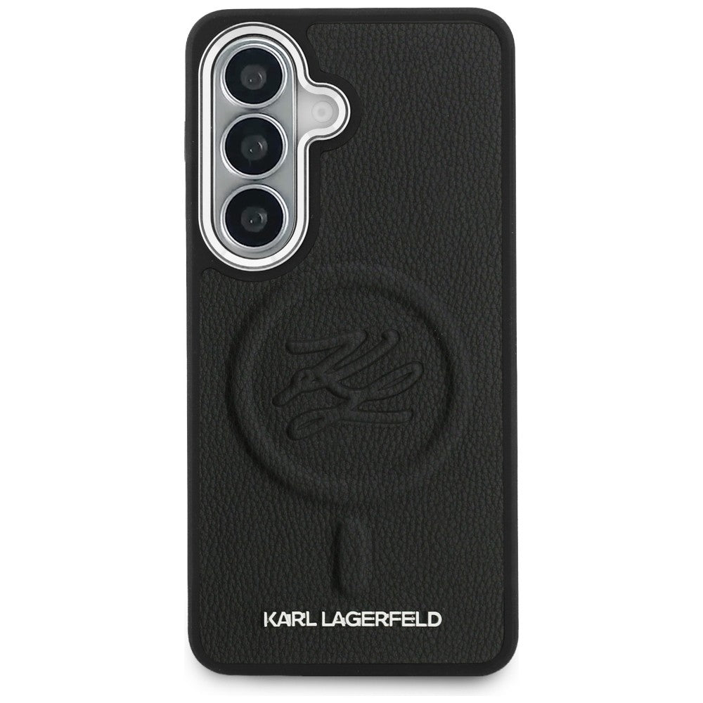 Karl Lagerfeld Embossed Ring Initials MagSafe Case for Samsung Galaxy S26+ - Black_2