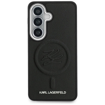 Karl Lagerfeld Embossed Ring Initials MagSafe Case for Samsung Galaxy S26+ - Black_2