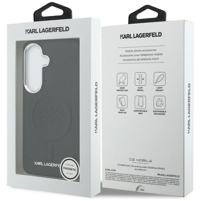 Karl Lagerfeld Embossed Ring Initials MagSafe Case for Samsung Galaxy S26+ - Black_7