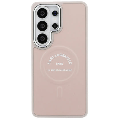 Karl Lagerfeld Embossed Ring RSG Logo MagSafe Case for Samsung Galaxy S26 Ultra - Pink_2