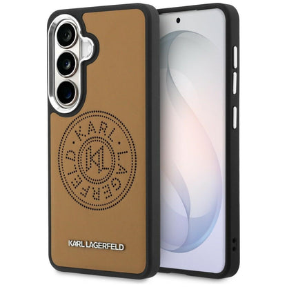 Karl Lagerfeld Perforated KL MagSafe Case for Samsung Galaxy S26 - Brown_0