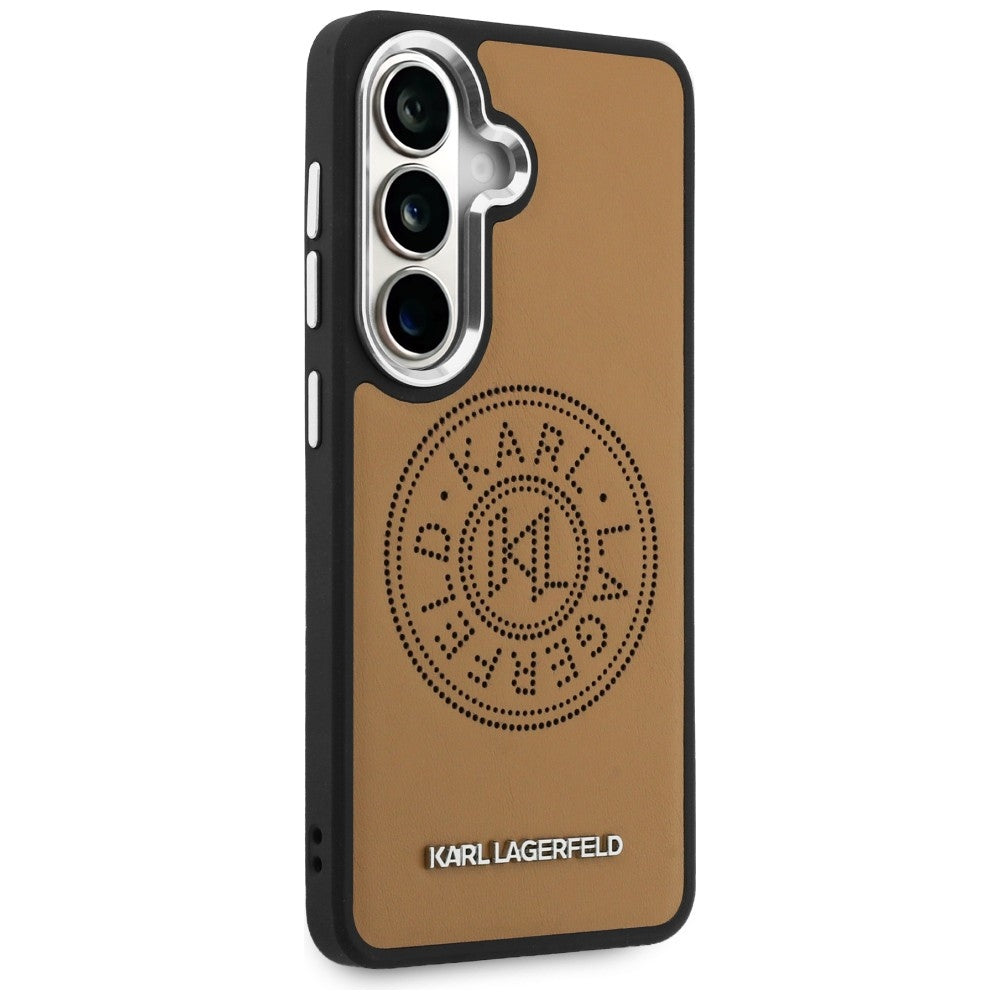 Karl Lagerfeld Perforated KL MagSafe Case for Samsung Galaxy S26 - Brown_3