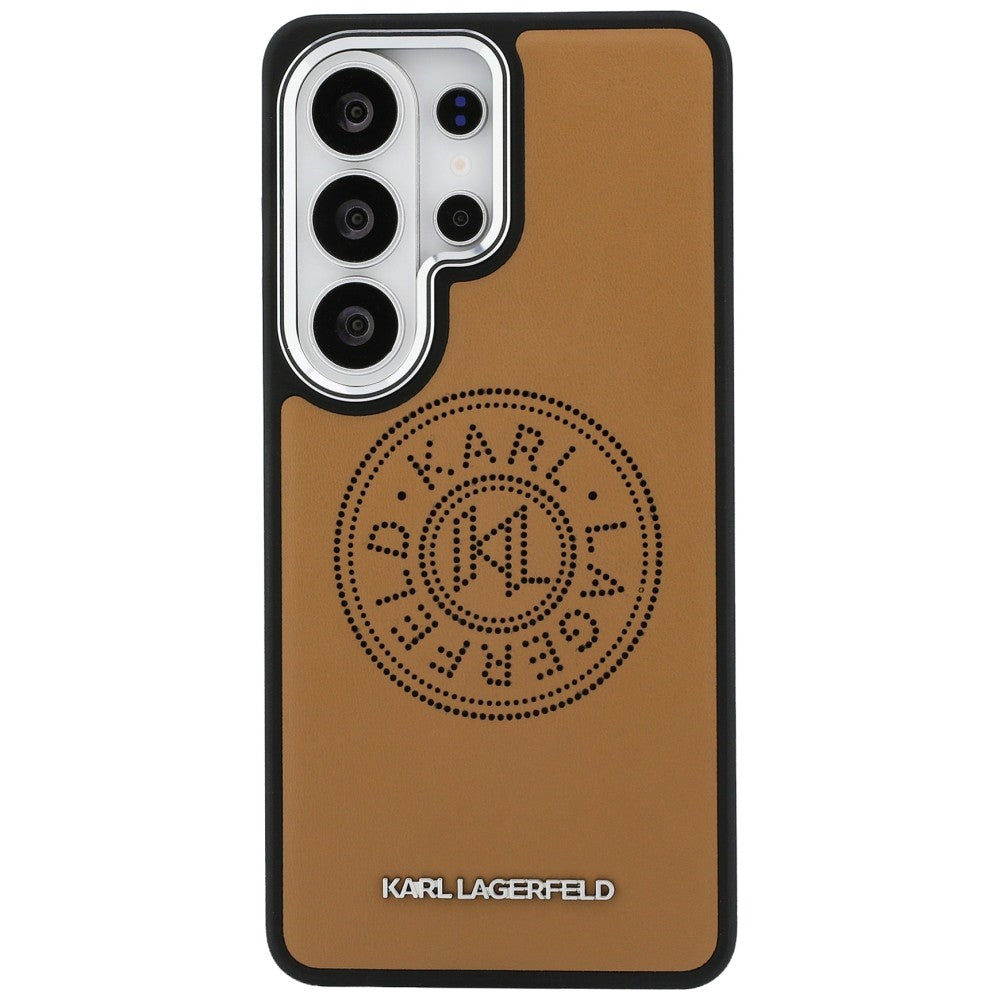 Karl Lagerfeld Perforated KL MagSafe Case for Samsung Galaxy S26 Ultra - Brown_2