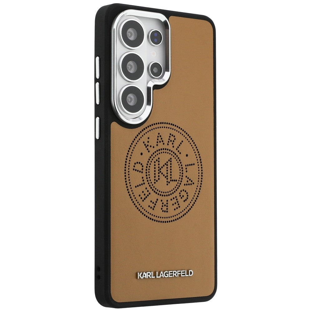 Karl Lagerfeld Perforated KL MagSafe Case for Samsung Galaxy S26 Ultra - Brown_3